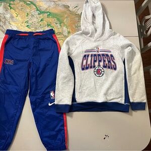 Nike/NBA windbreaker pant, LA Clippers Hoodie 10/12 NBA